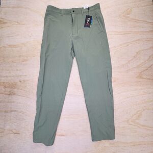 NEW RLX Ralph Lauren Birdseye Slim Performance Golf Pants Mens 32 x 30 Green